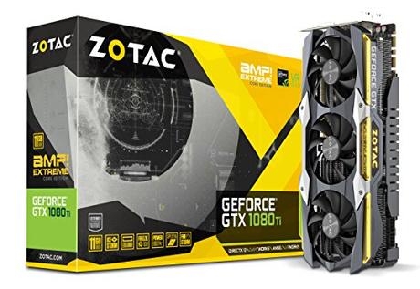 ZOTAC GeForce GTX 1080 Ti AMP Extreme Core Edition 11GB GDDR5X 352-bit PCIe 3.0 Gaming Graphics Card VR Ready (ZT-P10810F-10P)