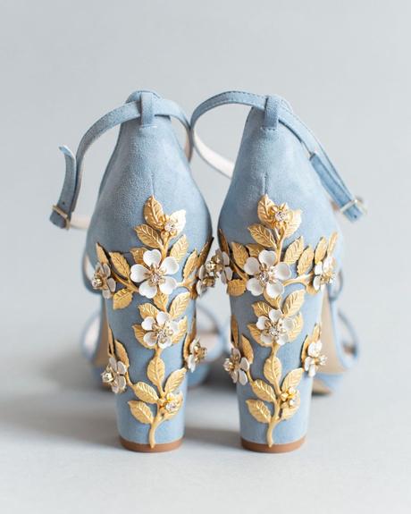 wedding vintage shoes blue