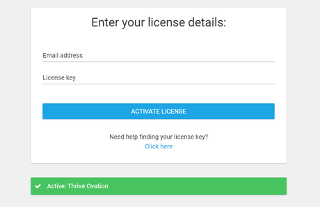 thrive ovation license key