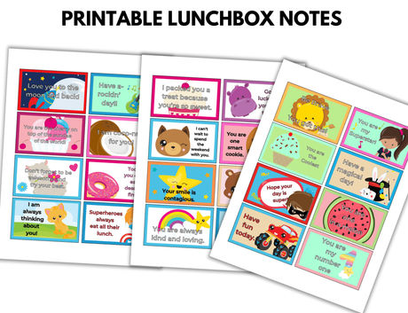 printable lunchbox notes for kids