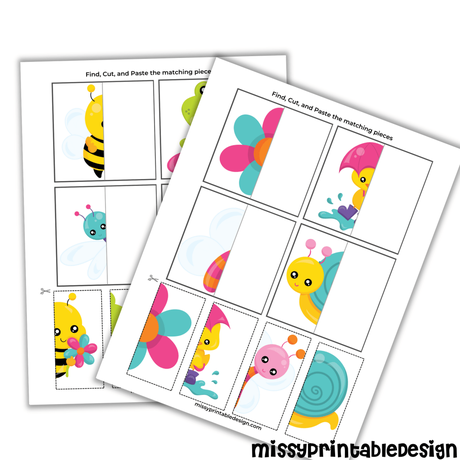 Cut and Paste Worksheets Spring