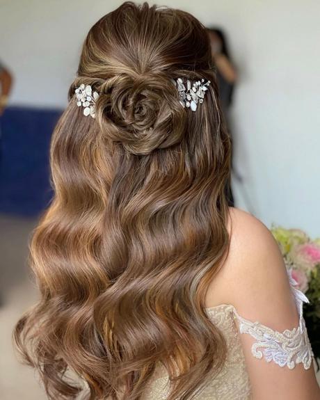 bridal hair pins textured braided hair bun half up with vintage pins atenikks