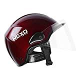 Xinor Nexo Half Helmet for Men and Women -Medium (Wine Red), ABS