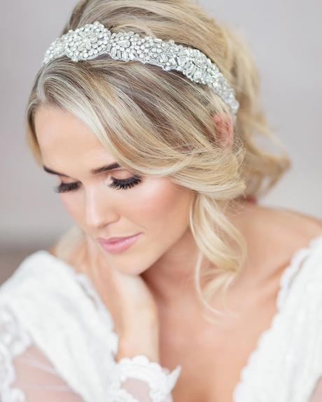 wedding hairstyles headband blonde face framing curls face framing louiseballantinemakeup