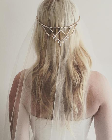 wedding hairstyles headband and veil on easy hair down untamedpetals