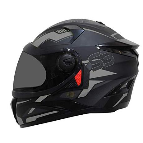 Steelbird SBH-17 Terminator ISI Certified Full Face Graphic Helmet in Matt Finish(Medium 580 MM,...