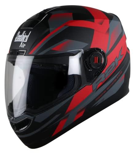 Steelbird SBA-1 R2K Full Face Graphics Helmet in Matt Finish with Clear Visor (Medium 580 MM, Matt...