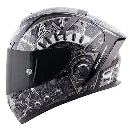 Steelbird Thermoplastic Shell SA-2 Terminator 2.0 Aerodynamic Full Face Helmet with Clear Visor and...