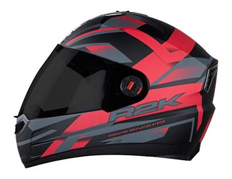 Steelbird SBA-1 R2K ISI Certified Full Face Graphic Helmet in Matt Finish (Medium 580 MM, Matt Black...