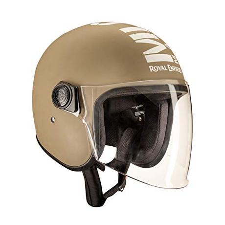 Royal Enfield Royal Enfield Open Face with Visor MLG ABS Helmet (Matt Desert Storm, L, RRGHEL000068)