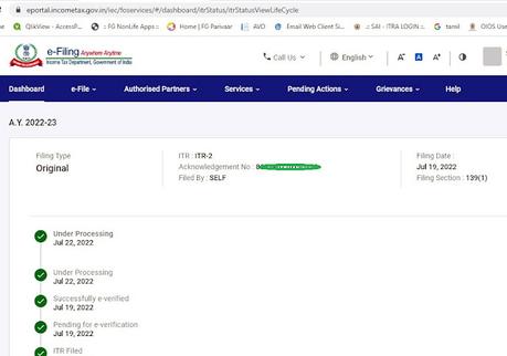 Speed of Income tax returns processing !!
