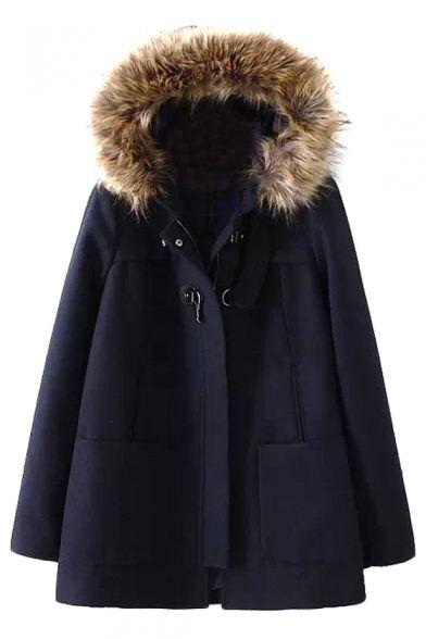 Women's Winter Coat with Fur Hood