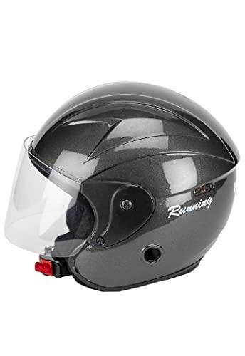 MonteX-1 ABS shell Open Half Face Motorbike Helmet (Silver Black)