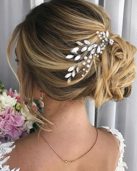 bridal hairpiece crystal and pearls on bun samoylenko_makeup
