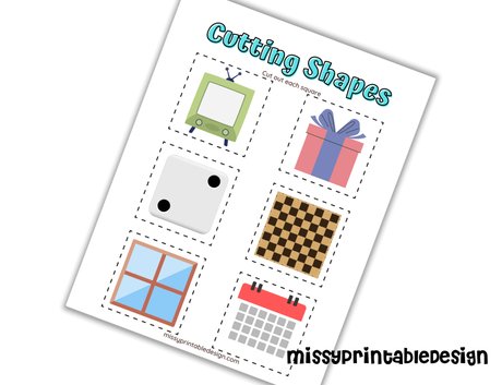 Printable Cutting Worksheets for Preschoolers