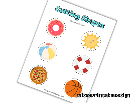 Printable Cutting Worksheets for Preschoolers