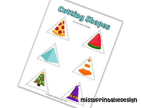 Printable Cutting Worksheets for Preschoolers