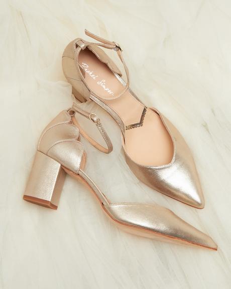 Gold Shoes For Wedding: 18 Dazzling Ideas + Faqs gold shoes for wedding simple block heels comfortable rachelsimpson