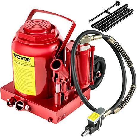 Bestauto Air Hydraulic Bottle Jack 50 Ton Bottle Jack 110231lbs Air Jack Rugged Steel Construction Heavy Duty for Auto Truck RV Repair Lift Tools