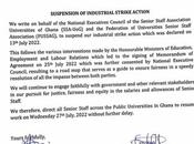 Senior Staff Universities Suspend Strike
