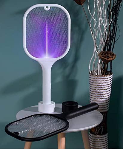 SMIRLY Mosquito Killer Racket Rechargeable Handheld Electric Fly Swatter Mosquito Killer Racket Bat...