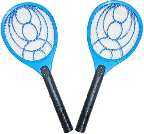 SUPER TOY Rechargeable Mosquito Insect Killer Racket/Bat with Warranty (Multi-Color) - Pack of 2