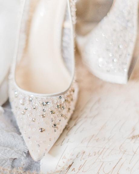 clear wedding shoes sequin