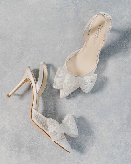 lace wedding shoes satin