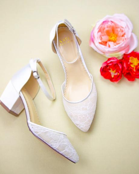 lace wedding shoes satin