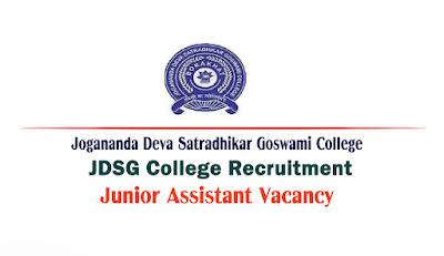 JDSG College Recruitment 2022 - Apply For 02 Junior Assistant Posts