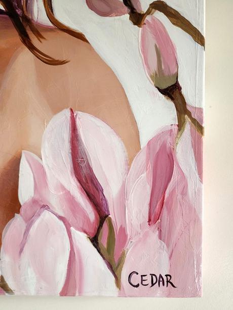 Gratitude | New Painting in “Plant Mama” Collection | Magnolia Flowers