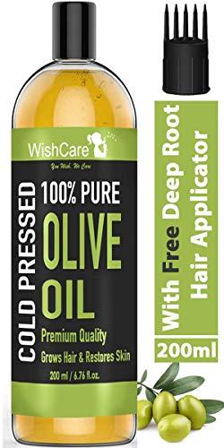 WishCare® 100% Pure Premium Cold Pressed Olive Oil for Hair & Skin - 200ml