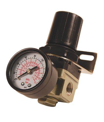 Primefit R1401G Mini Air Regulator with steel-Protected Gauge, 60-Scfm At 100-Psi, 1/4' Npt