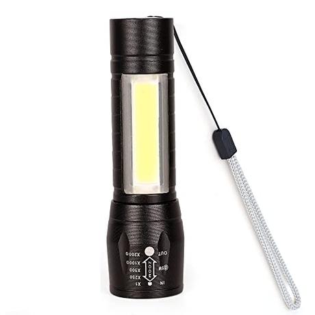 Care 4 High Quality LED Flashlight With COB Light Mini Waterproof Portable LED XPE COB Flashlight...