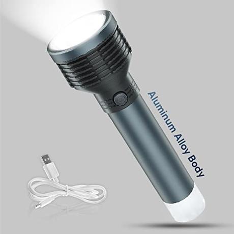 Pick Ur Needs® Rechargeable Long Range Small Search Torch Light Aluminium Body