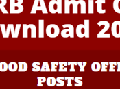 MHRB Admit Card Download 2022 Food Safety Officer Posts Written Test