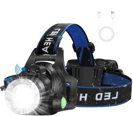 LED Headlamp Flashlight, Motion Sensor USB Rechargeable Led Headlight