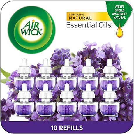 Air Wick Plug in Scented Oil Refills, Lavender and Chamomile, Eco Friendly, Essential Oils, Air Freshener, 0.67 Fl Oz (Pack of 10)