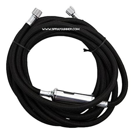 1/8' - 1/8' Braided Air Hose with Built-in Moisture Trap Filter (3m) by NO-NAME Brand