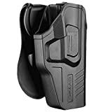 Polymer OWB Holster for Glock 19 Gen5 / Glock 45 19X / Airsoft Glock 19 - Index Finger Released | Adjustable Cant | Autolock | Outside Waistband | Right Handed - Unfit Polymer80 Glock 19