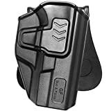 Glock 19 Holster,Polymer OWB Holster for Glock 19 19X 23 32 45 (Gen 1 2 3 4 5)| Paddle Belt Holsters Outside The Waistband Glock 19 Holster Concealed Carry|9mm Gun Holsters Pistols Women/Man-Adj.Cant