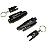 Window Breaker, SEMTION Car Emergency Escape Tool Keychain Glass Breaker Seatbelt Cutter, Pack of 2 (Black-Black)