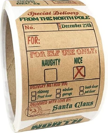 Natural-Kraft-from-Santa-Claus-Stickers-secret-santa-gifts-for-your-boss