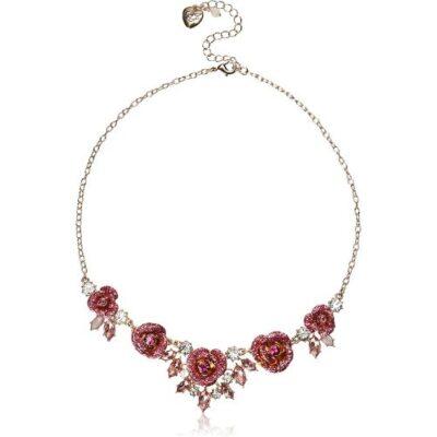 Glitter-Rose-Frontal-Necklace-Cottagecore-Jewelry