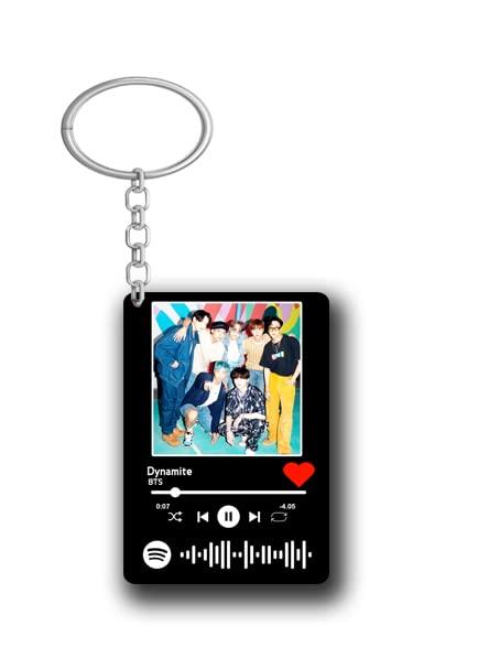 PRINTKART BTS Dynamite Spotify Keychain