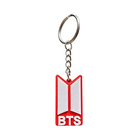 BTS Keychain 3D, BTS Army Keychain ( Red&White)