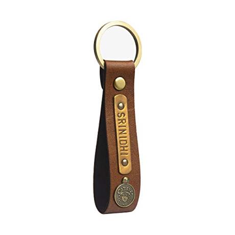 The Messy Corner Personalized Leather Keychain for Men and Women