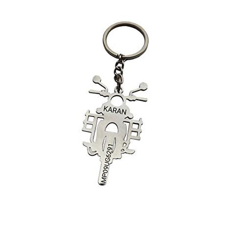 Savri Personalized Stainless Steel Symbol Keychain Round Shape