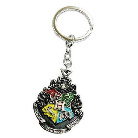 MCSID RAZZ Harry Potter House Crest Multicolored Double Sided Metallic Keychain