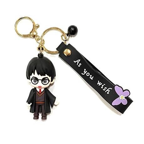 AUGEN Premium Harry Potter Action Character 3D Rubber Silicone Keychain For Car